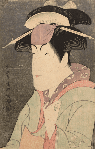 作：東洲斎写楽の「初代中山富三郎の宮城野」