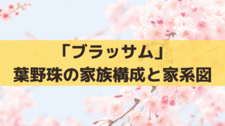 「ブラッサム」珠の家族構成と家系図｜父・継母・兄弟・叔母のキャスト紹介