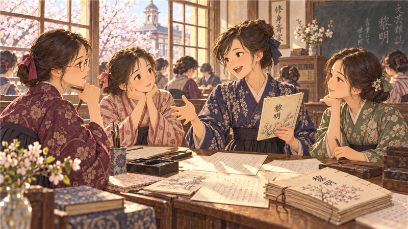 「ブラッサム」同人誌「黎明」とは？珠・忍たち女学生が制作